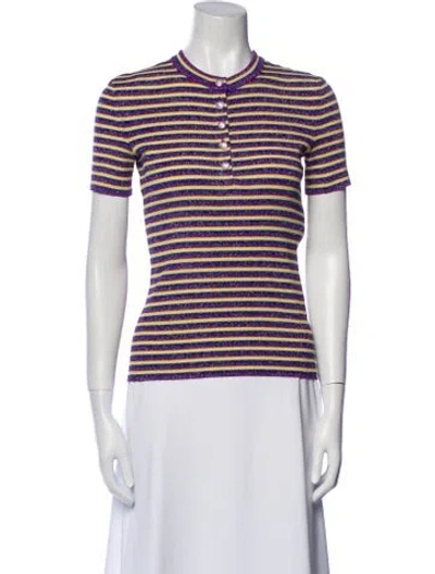 Pre-owned Chanel 2024 Striped Polo