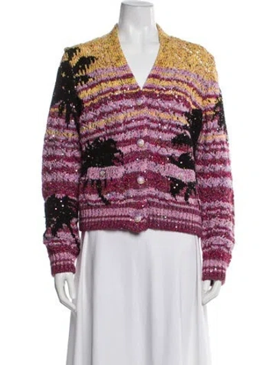 Pre-owned Chanel 2024 Striped Sweater In Pink