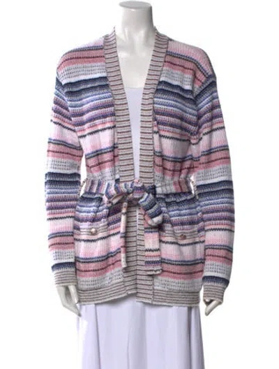 Pre-owned Chanel 2024 Striped Sweater In Pink