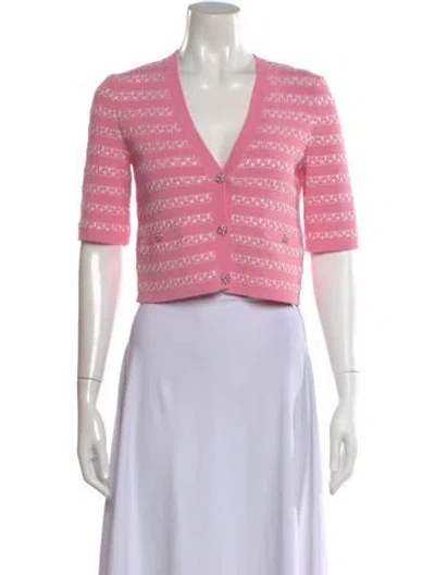 Pre-owned Chanel 2024 Striped Sweater In Pink