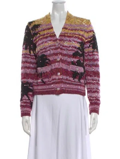 Pre-owned Chanel 2024 Striped Sweater In Purple
