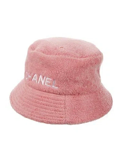 Pre-owned Chanel 2024 Terry Bucket Hat In Pink