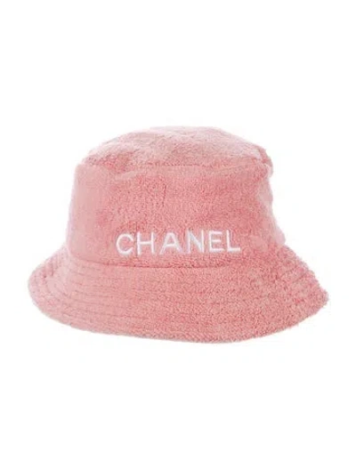 Pre-owned Chanel 2024 Terry Bucket Hat In Pink