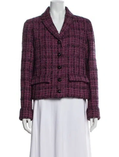 Pre-owned Chanel 2024 Tweed Blazer In Pink