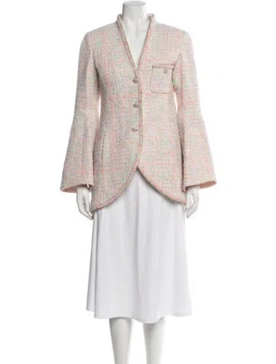 Pre-owned Chanel 2024 Tweed Blazer In Pink