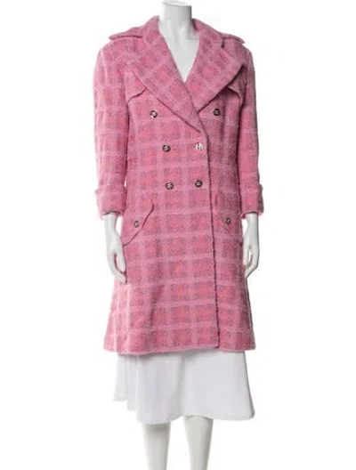 Pre-owned Chanel 2024 Tweed Coat In Pink