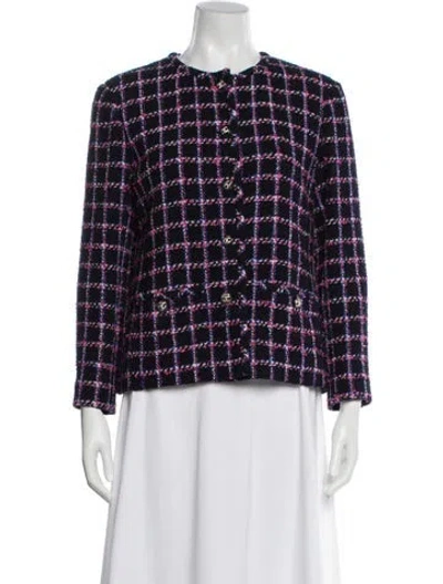 Pre-owned Chanel 2024 Tweed Evening Jacket In Blue