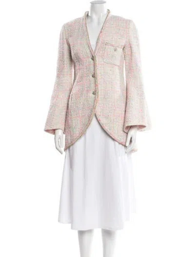Pre-owned Chanel 2024 Tweed Evening Jacket In Pink