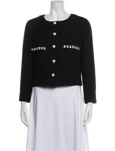 Pre-owned Chanel 2024 Tweed Jacket In Black