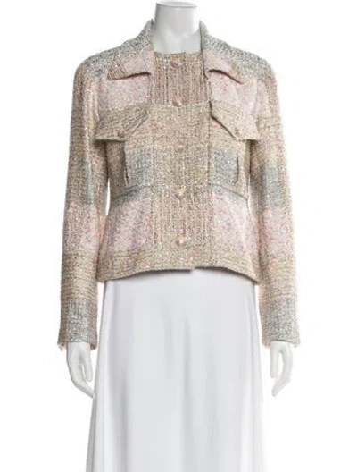 Pre-owned Chanel 2024 Tweed Jacket In Gold/metallic