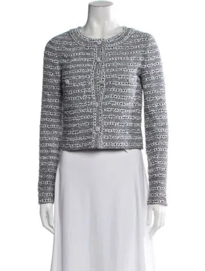 Pre-owned Chanel 2024 Tweed Jacket In White