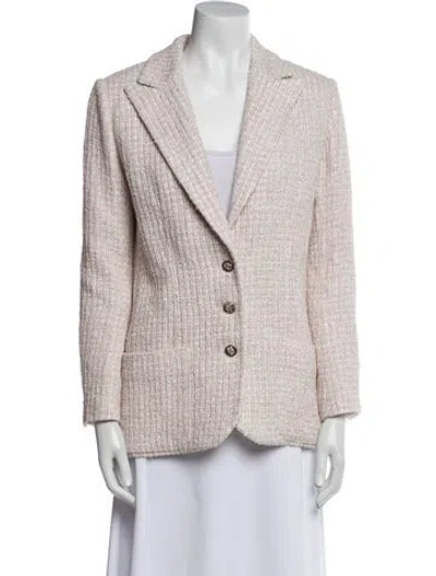 Pre-owned Chanel 2024 Tweed Pattern Blazer In Pink