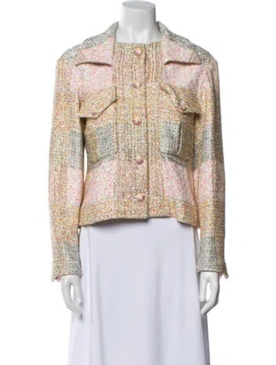 Pre-owned Chanel 2024 Tweed Pattern Evening Jacket W/ Tags In Multi