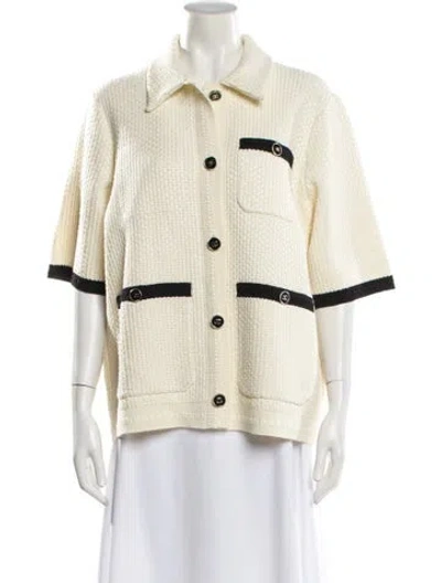 Pre-owned Chanel 2024 Tweed Pattern Sweater In Neutral