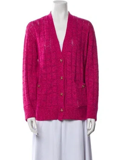 Pre-owned Chanel 2024 Tweed Sweater W/ Tags In Pink