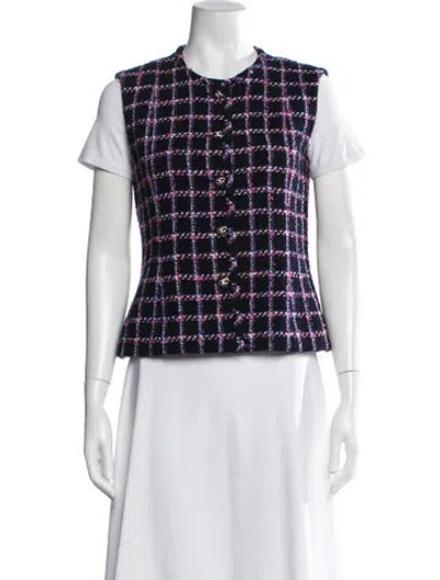 Pre-owned Chanel 2024 Tweed Vest In Purple