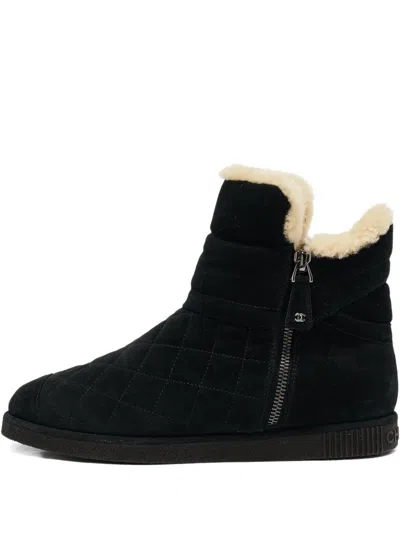 Pre-owned Chanel 2024 Velour Boots