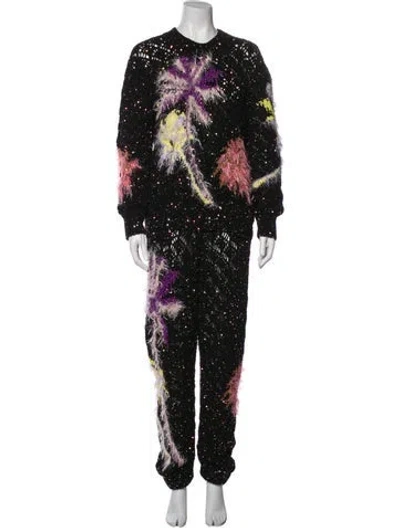 Pre-owned Chanel 2024 Virgin Wool Pant Set In Black