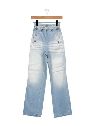 Pre-owned Chanel 2024 Wide Leg Jeans In Blue