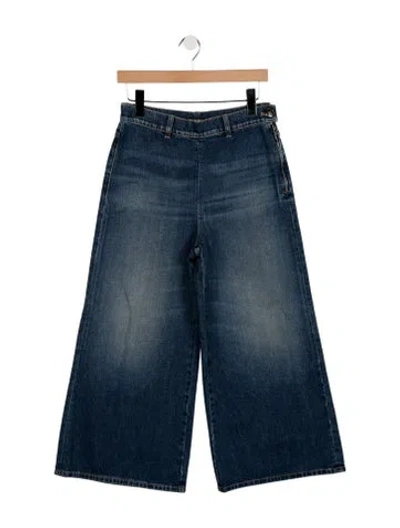 Pre-owned Chanel 2024 Wide Leg Jeans In Blue