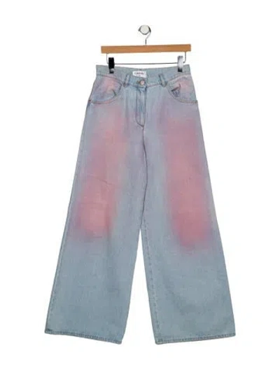 Pre-owned Chanel 2024 Wide Leg Jeans In Blue
