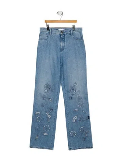 Pre-owned Chanel 2024 Wide Leg Jeans In Blue