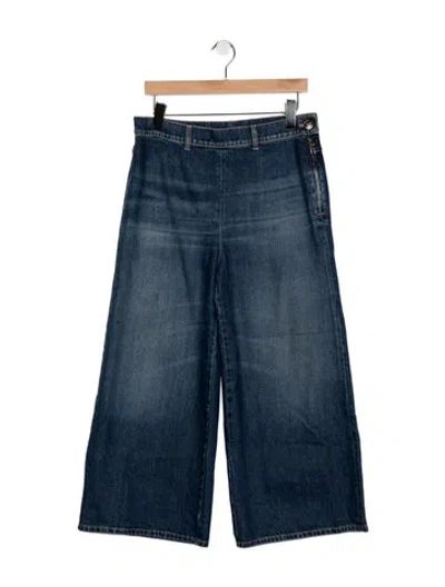 Pre-owned Chanel 2024 Wide Leg Jeans In Blue