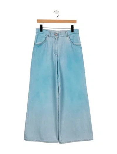 Pre-owned Chanel 2024 Wide Leg Jeans In Blue