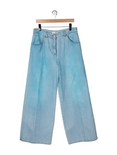 Pre-owned Chanel 2024 Wide Leg Jeans In Blue