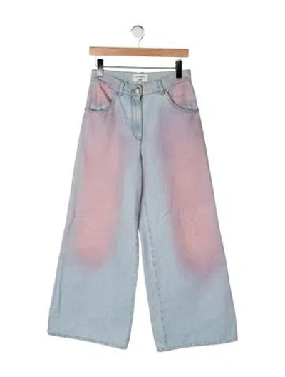 Pre-owned Chanel 2024 Wide Leg Jeans In Blue