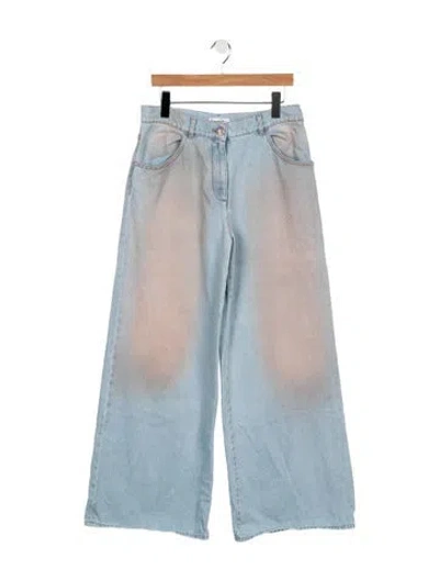 Pre-owned Chanel 2024 Wide Leg Jeans In Blue