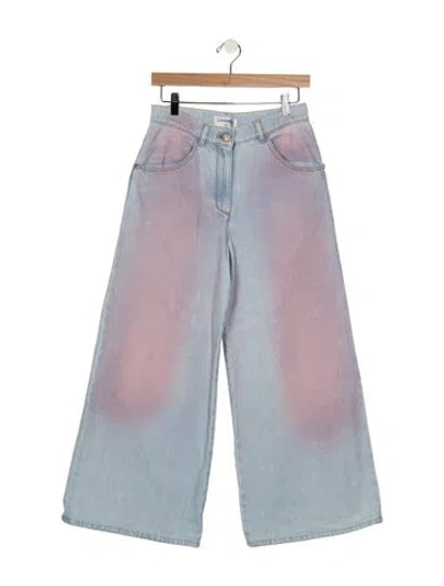 Pre-owned Chanel 2024 Wide Leg Jeans In Blue