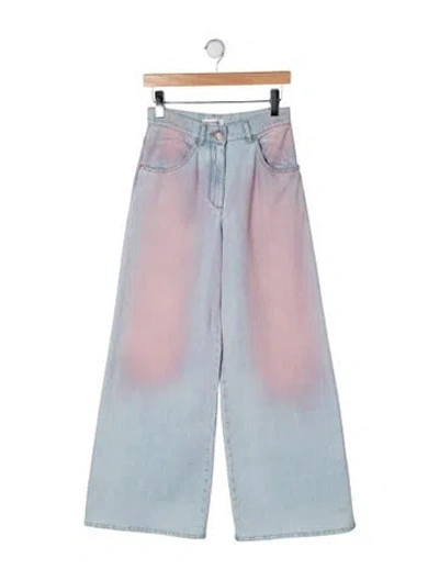 Pre-owned Chanel 2024 Wide Leg Jeans In Blue/pink