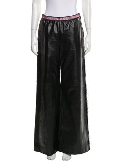 Pre-owned Chanel 2024 Wide Leg Pants In Black