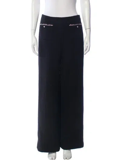 Pre-owned Chanel 2024 Wide Leg Pants In Black