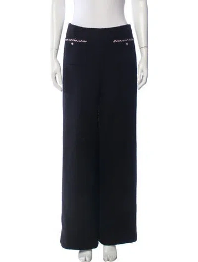 Pre-owned Chanel 2024 Wide Leg Pants In Black