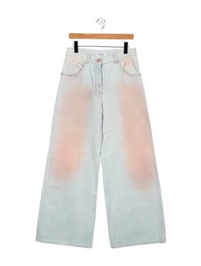 Pre-owned Chanel 2024 Wide Leg Pants In Blue