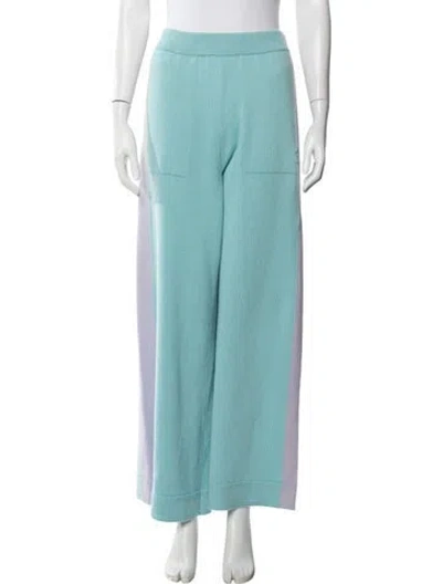 Pre-owned Chanel 2024 Wide Leg Pants In Blue