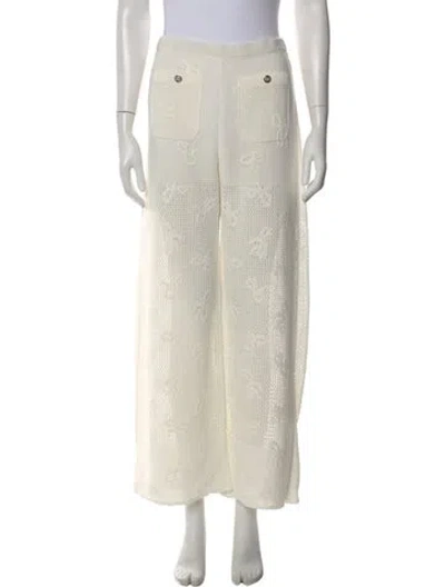 Pre-owned Chanel 2024 Wide Leg Pants In Neutral