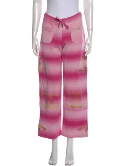 Pre-owned Chanel 2024 Wide Leg Pants In Pink