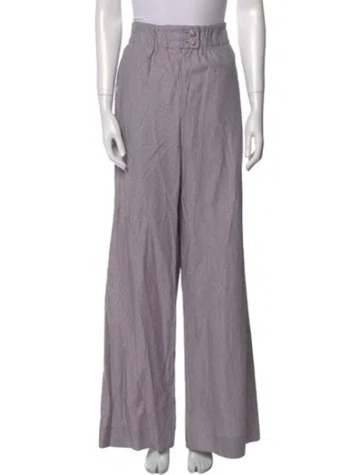 Pre-owned Chanel 2024 Wide Leg Pants In Purple