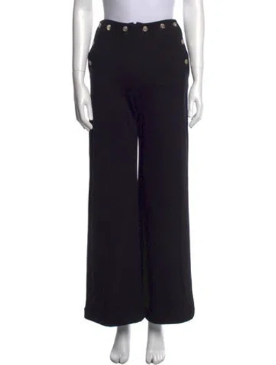 Pre-owned Chanel 2024 Wide Leg Pants W/ Tags In Black