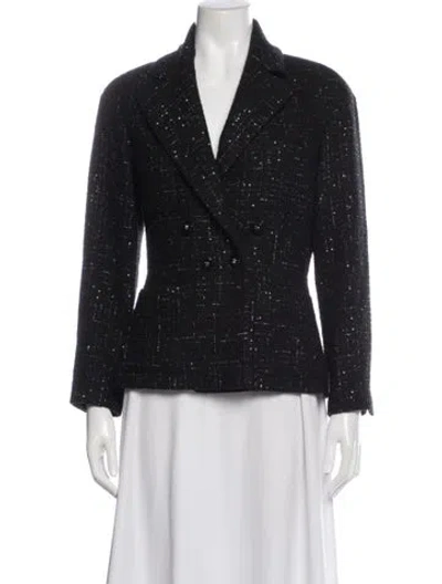 Pre-owned Chanel 2024 Wool Blazer In Black