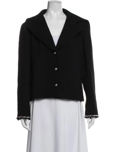 Pre-owned Chanel 2024 Wool Blazer In Black