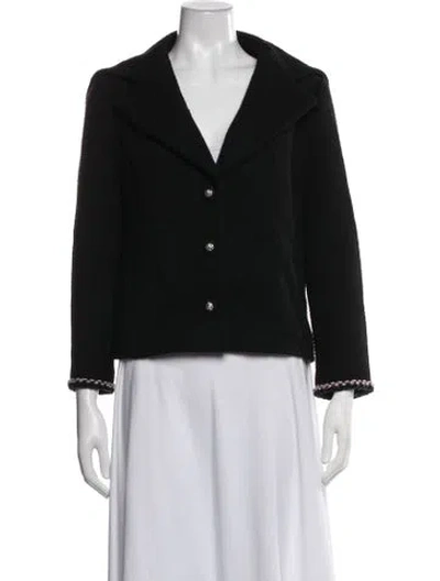 Pre-owned Chanel 2024 Wool Blazer In Black