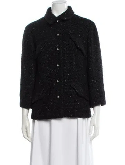 Pre-owned Chanel 2024 Wool Jacket W/ Tags In Black
