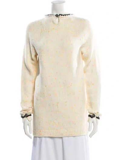 Pre-owned Chanel 2024 Wool Sweater W/ Tags In Neutral