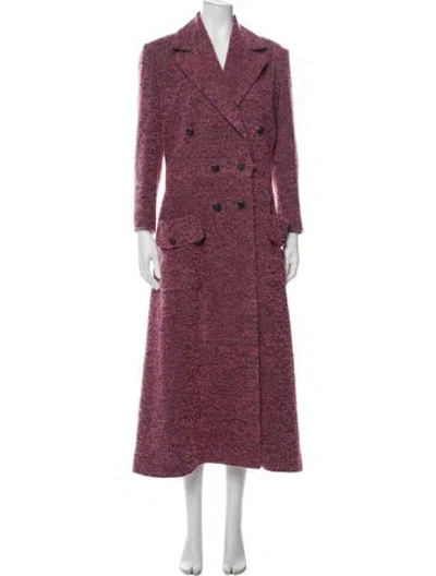 Pre-owned Chanel 2024 Wool Trench Coat In Pink