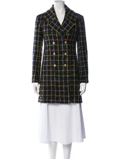 Pre-owned Chanel 2024-2025 Virgin Wool Peacoat In Black