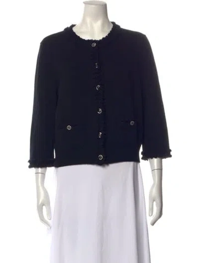 Pre-owned Chanel 2025 Cashmere Sweater In Black